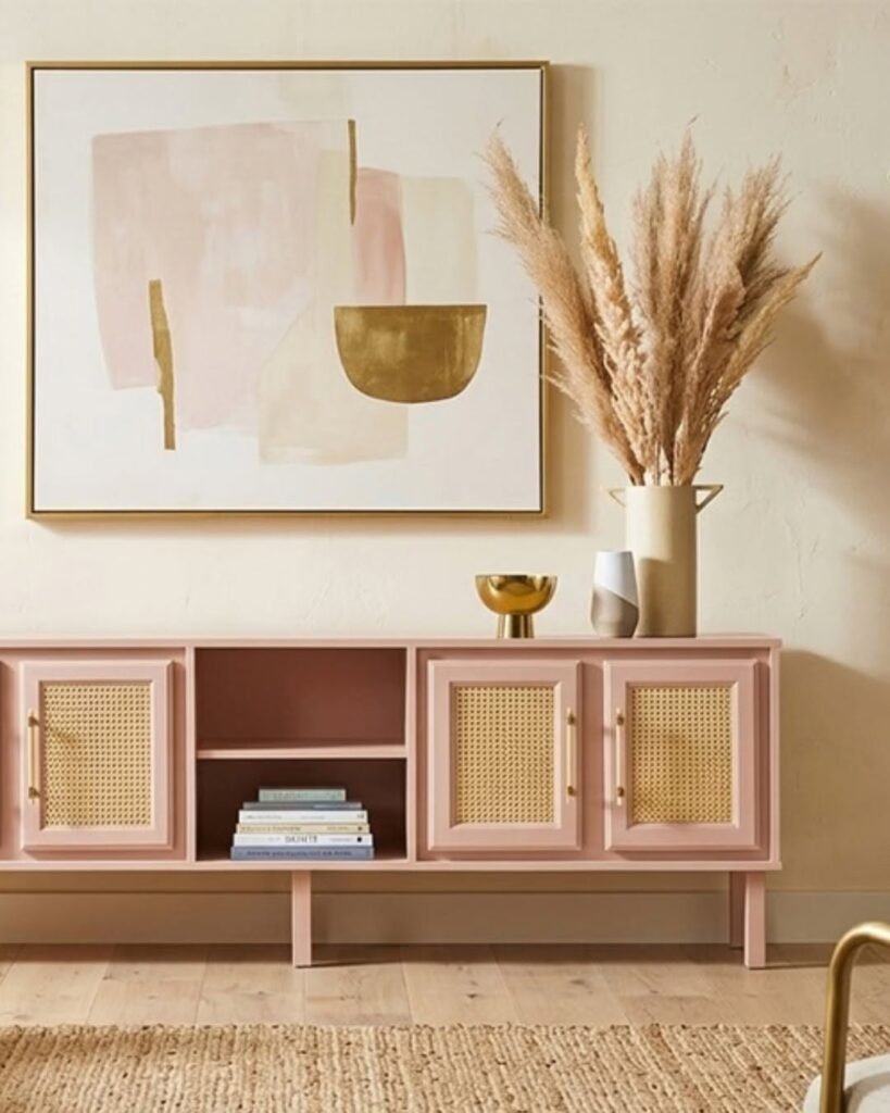 Styled living room console